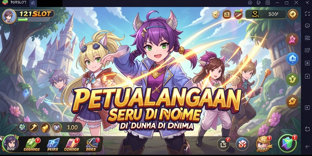Tampilan gameplay menegangkan di <strong>1121SLOT</strong> dengan karakter Anime yang menarik.