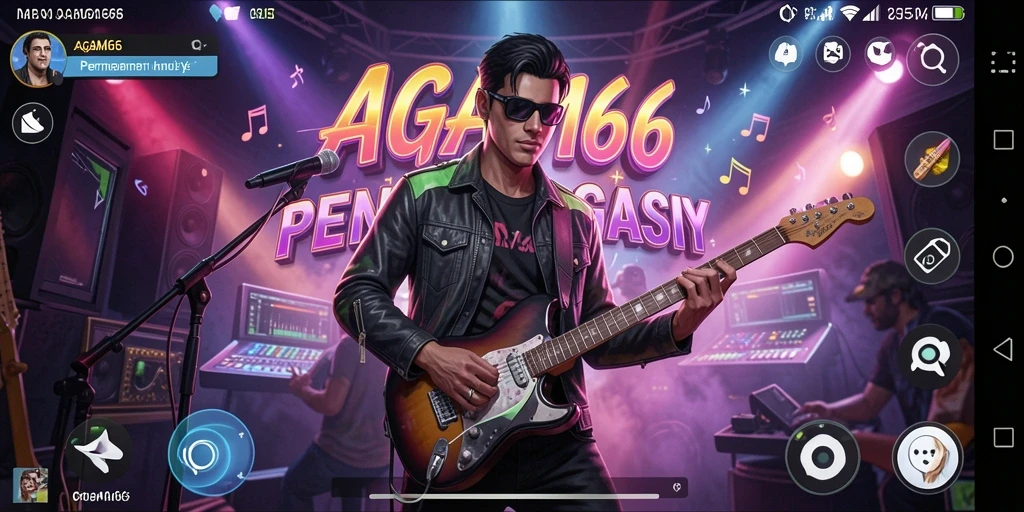 Screenshot gameplay AGAM66 menampilkan berbagai aktivitas musik yang seru.