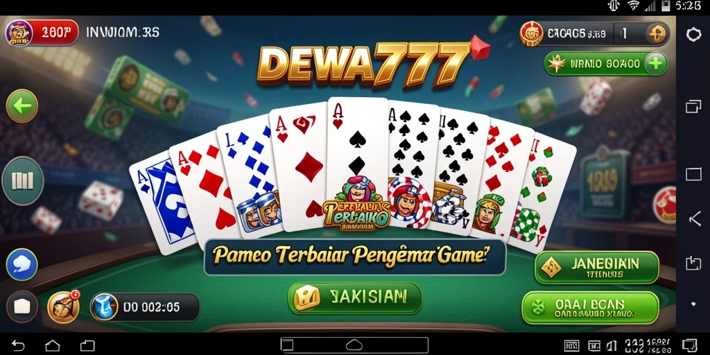 Gameplay seru DEWA777 saat bermain Domino bersama teman.