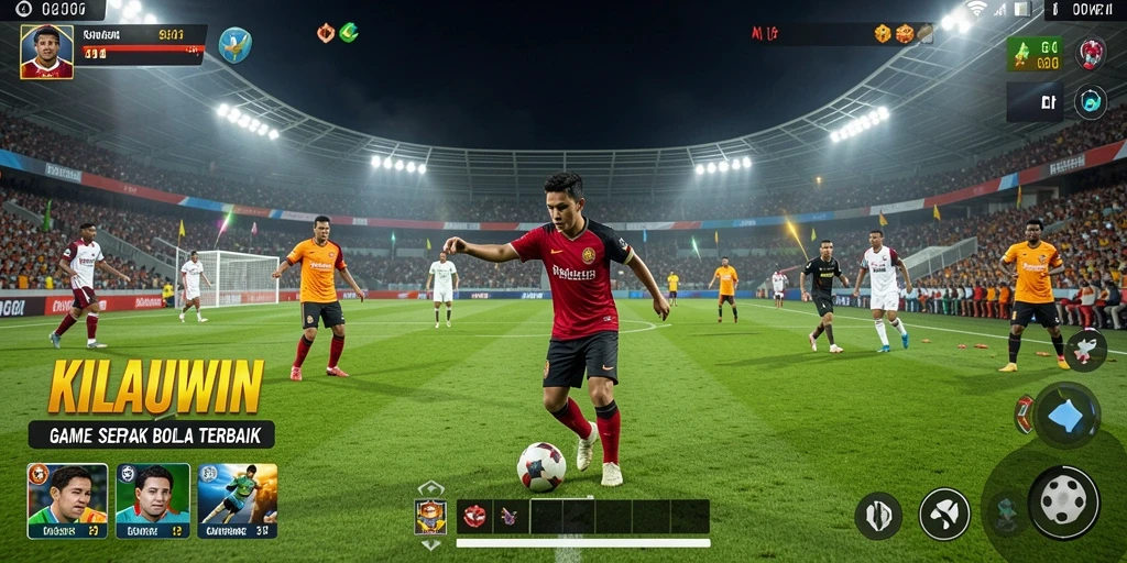 Gameplay mendebarkan KILAUWIN dalam aksi pertandingan sepak bola.