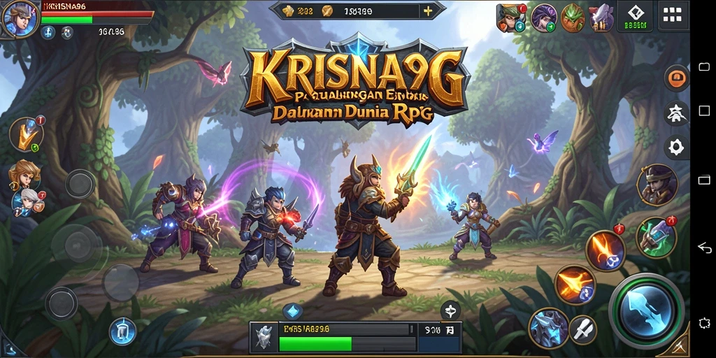 Gameplay KRISNA96 menampilkan petualangan memukau dan pertarungan strategis.