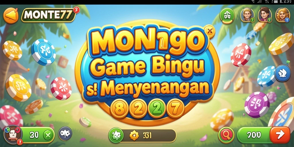 Tampilan gameplay Bingo yang mendebarkan di MONTE77.