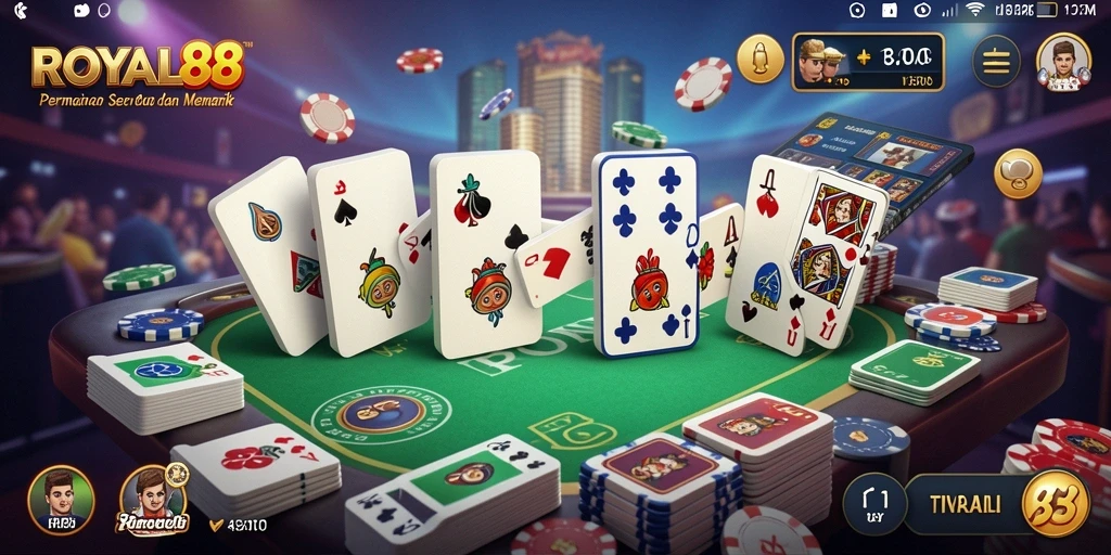 Tangkapan layar permainan domino ROYAL88 dengan tampilan menarik.