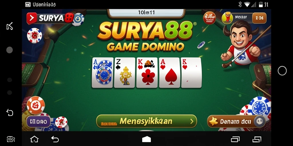 Tampilan gameplay Domino yang menarik pada SURYA88